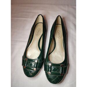 Talbots Green Quilted Dressy Comfort Ballerina Ballet Flats Sz:7.5-US